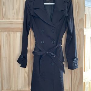 Dynamite. Medium length trench coat.